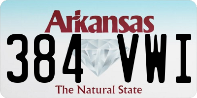 AR license plate 384VWI