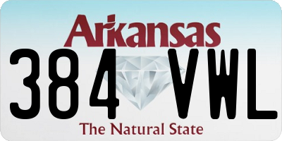 AR license plate 384VWL