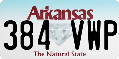 AR license plate 384VWP