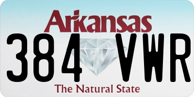 AR license plate 384VWR