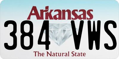AR license plate 384VWS