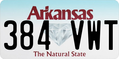 AR license plate 384VWT