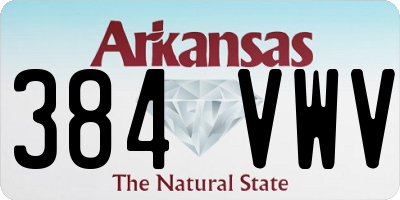 AR license plate 384VWV