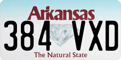 AR license plate 384VXD