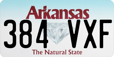 AR license plate 384VXF