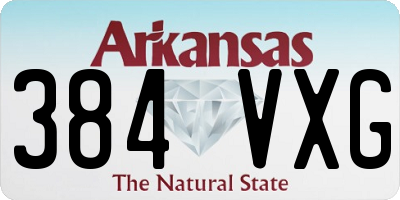 AR license plate 384VXG