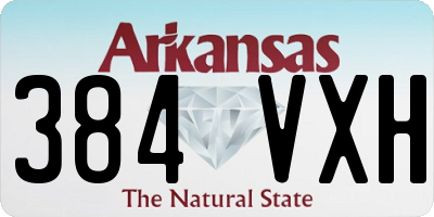 AR license plate 384VXH
