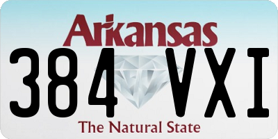 AR license plate 384VXI