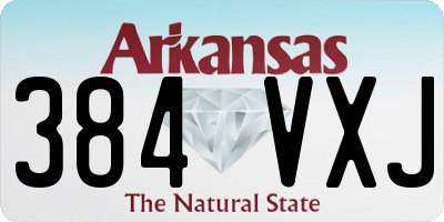 AR license plate 384VXJ