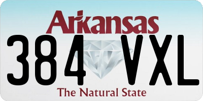 AR license plate 384VXL
