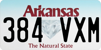 AR license plate 384VXM