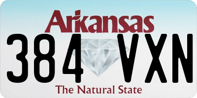 AR license plate 384VXN