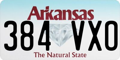 AR license plate 384VXO
