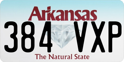 AR license plate 384VXP