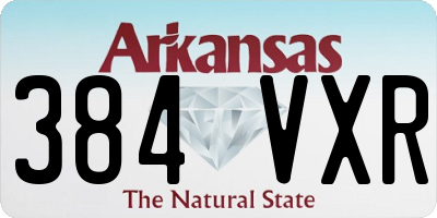 AR license plate 384VXR