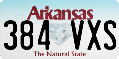 AR license plate 384VXS