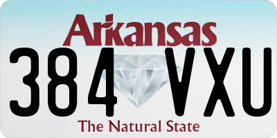 AR license plate 384VXU