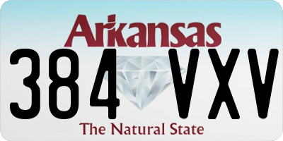 AR license plate 384VXV