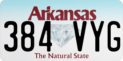 AR license plate 384VYG