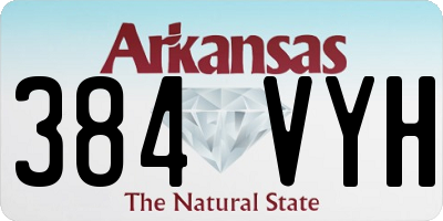 AR license plate 384VYH