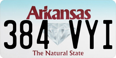 AR license plate 384VYI