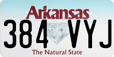 AR license plate 384VYJ
