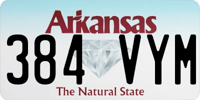 AR license plate 384VYM