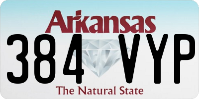 AR license plate 384VYP