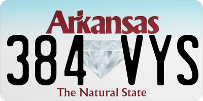 AR license plate 384VYS