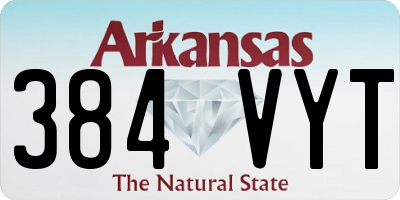 AR license plate 384VYT