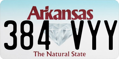 AR license plate 384VYY