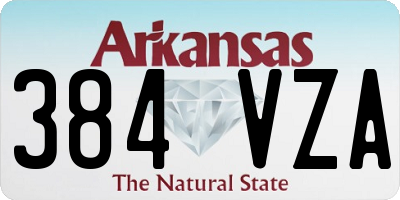AR license plate 384VZA