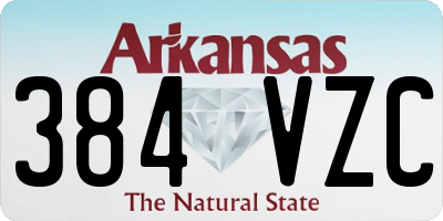 AR license plate 384VZC