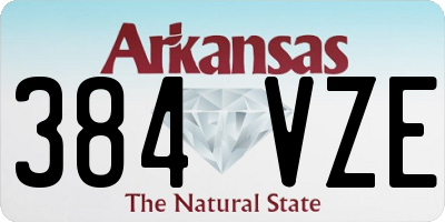 AR license plate 384VZE