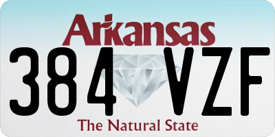 AR license plate 384VZF