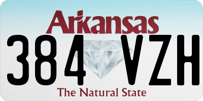 AR license plate 384VZH