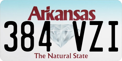 AR license plate 384VZI
