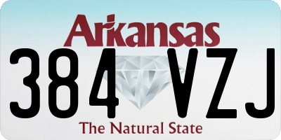 AR license plate 384VZJ