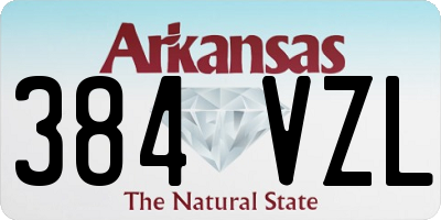 AR license plate 384VZL