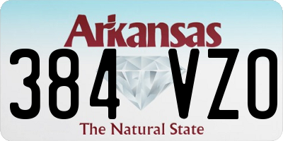 AR license plate 384VZO