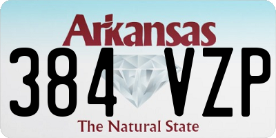 AR license plate 384VZP