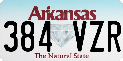 AR license plate 384VZR