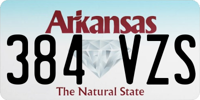 AR license plate 384VZS