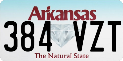 AR license plate 384VZT