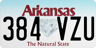 AR license plate 384VZU