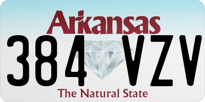 AR license plate 384VZV