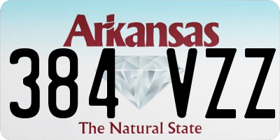 AR license plate 384VZZ