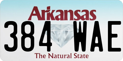 AR license plate 384WAE
