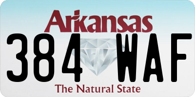AR license plate 384WAF