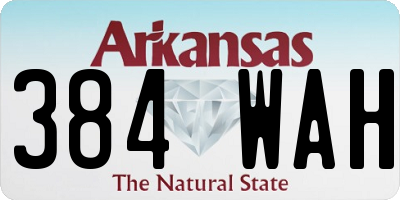 AR license plate 384WAH